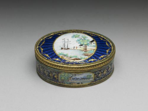 清 十八世紀 銅胎畫琺瑯盒