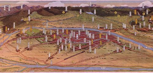 金子常光繪「宜蘭郡大觀」局部圖（1936）