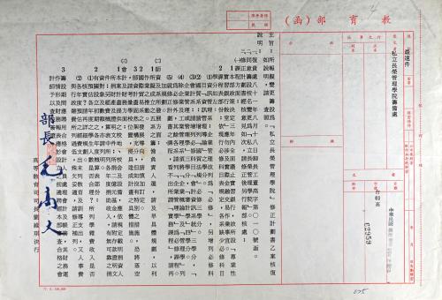 教育部公文臺(81)高62959變更籌設長榮管理學院修正計畫書