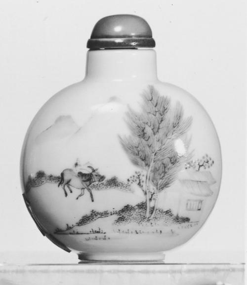 Snuff Bottle with Ox Herder Returning Home