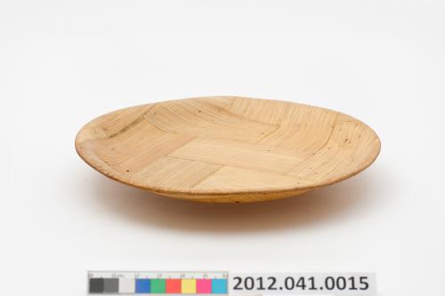 格紋竹製圓盤