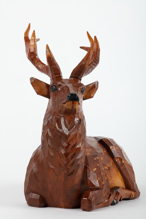 日本春日鹿木雕(Japan Nara Deer Wooden Sculpture)