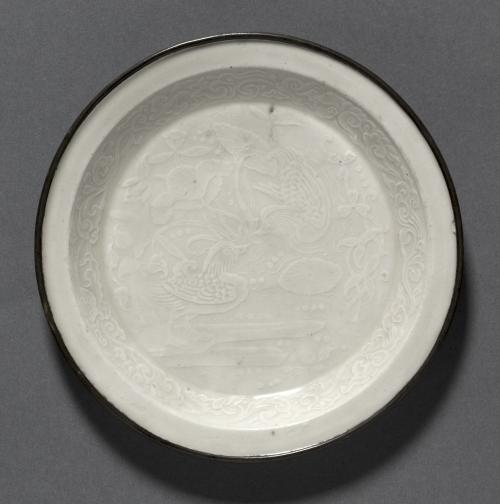 Dish with Ducks in Lotus Pond:  Ding Ware