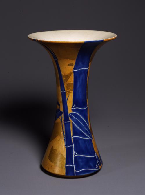 彩繪竹紋花瓶