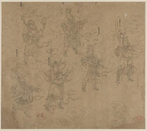 Album of Daoist and Buddhist Themes: Procession of Daoist Deities: Leaf 12