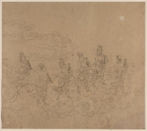 Album of Daoist and Buddhist Themes: Procession of Daoist Deities: Leaf 24
