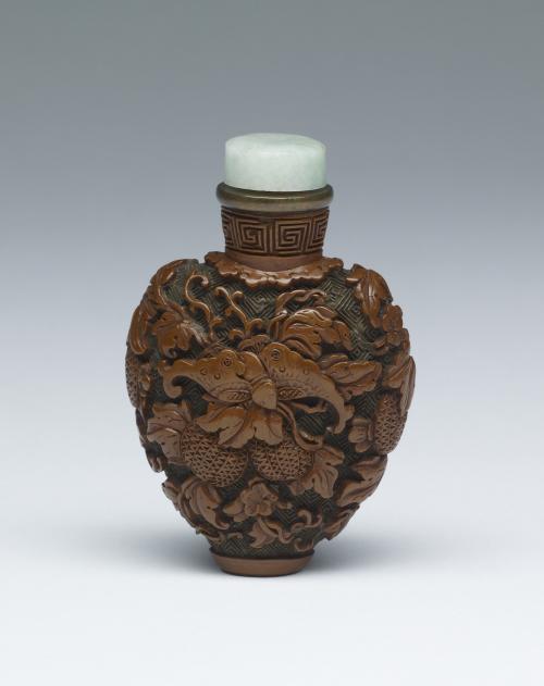 Snuff Bottle with Butterflies and Vines