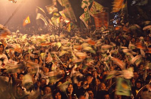 2000臺灣總統選舉 - 勝選之夜 - 民進黨 - 陳水扁、呂秀蓮