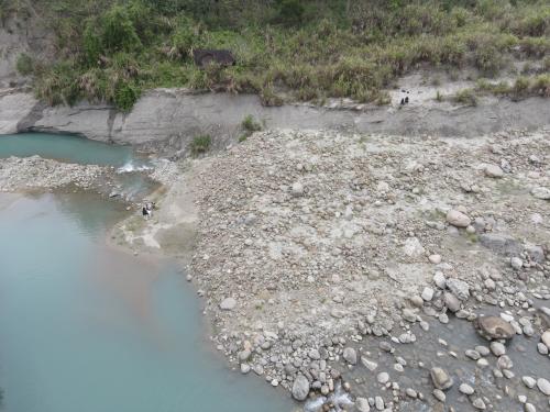 八掌溪上游的嘉義牛埔化石採集地