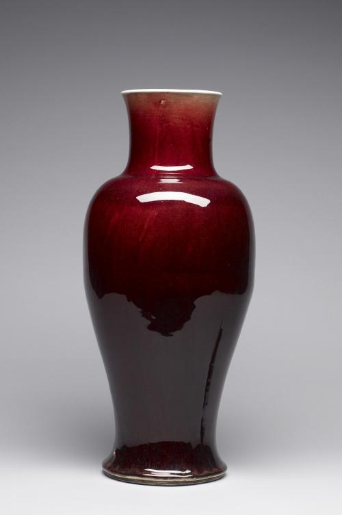 Large Crimson Baluster Vase