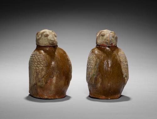 Pair of Lead Glazed Jars