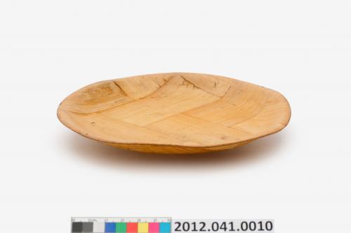 格紋竹製圓盤