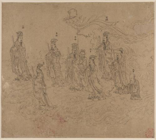 Album of Daoist and Buddhist Themes: Procession of Daoist Deities: Leaf 26