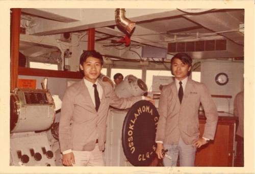 臺北工專學生參觀U.S.S. OKLAHOMA CITY(CLG-5)輕巡洋艦