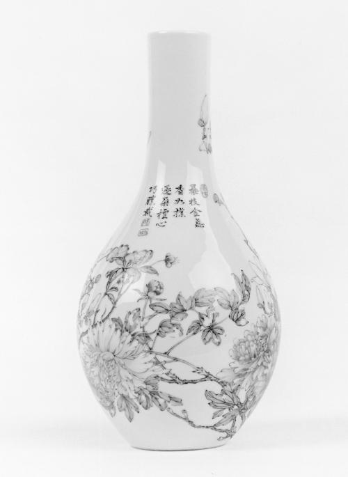 Vase with Pheasants and Flowers