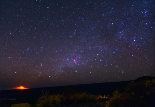 Lava Glow, Southern Cross, and Milky Way