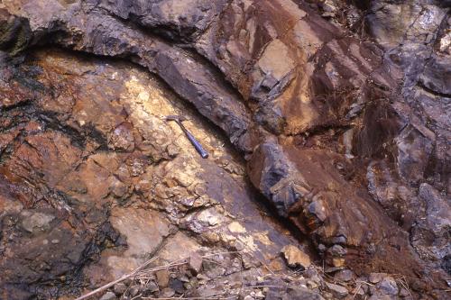 矽化砂岩與頁岩互層