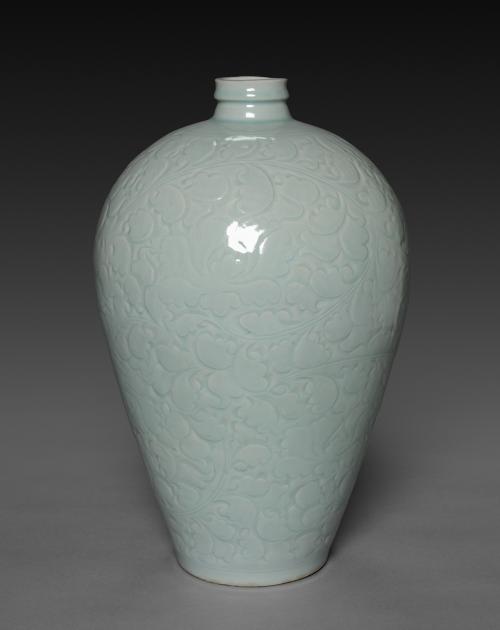 Meiping Vase with Carved Floral Sprays