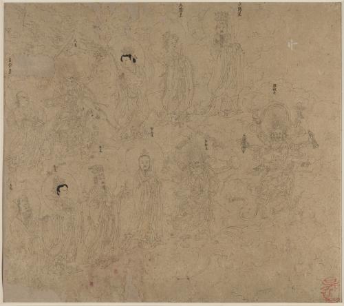 Album of Daoist and Buddhist Themes: Procession of Daoist Deities: Leaf 21