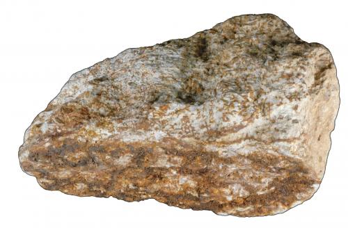 風化的黏土化安山岩常呈黃褐色
