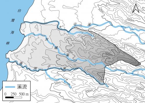 賢孝里等高線地形圖