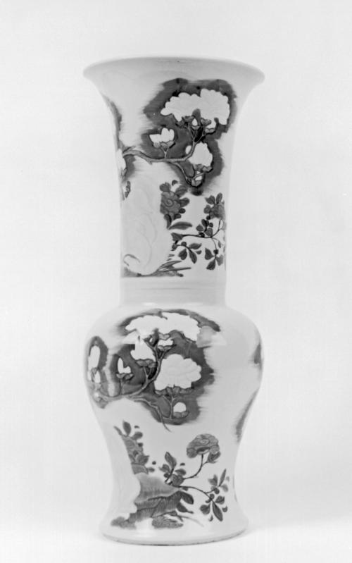Vase with Carved Magnolia Blossoms