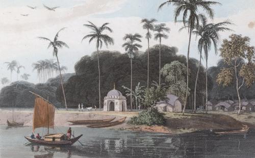 Near Gangwaugh Colly, On The River Hoogly "A picturesque voyage to India by the way of China"