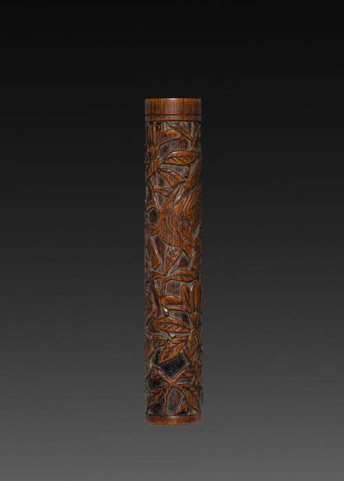 Brush with Carved Designs (brush cap)