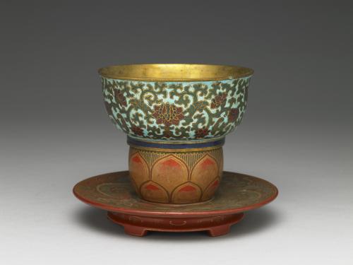 清 銅琺瑯碗