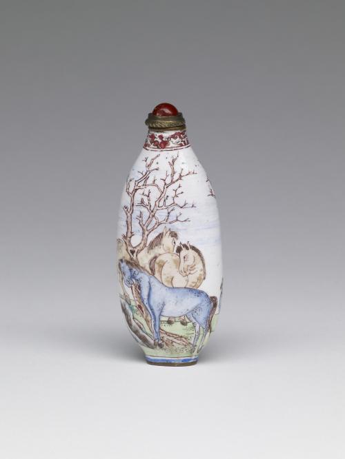 Snuff Bottle with Horses