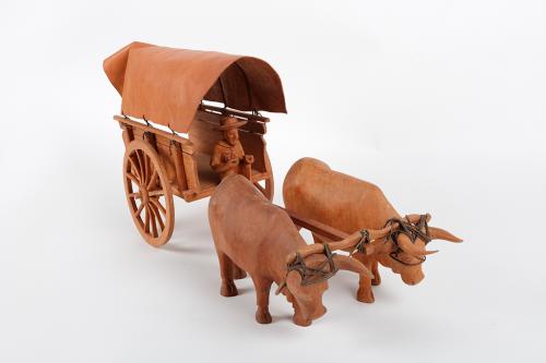 巴拉圭牛車木雕(Paraguay Ox Cart Wooden Sculpture)