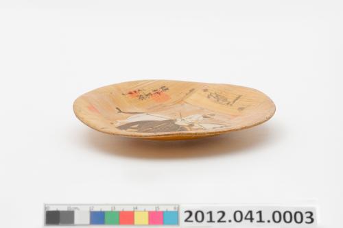韓幹牧馬圖竹製圓盤
