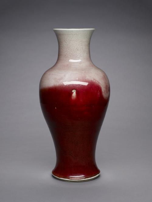 Large Red Baluster Vase
