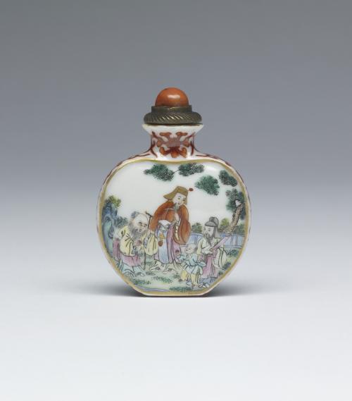 Snuff Bottle with Sages and Children