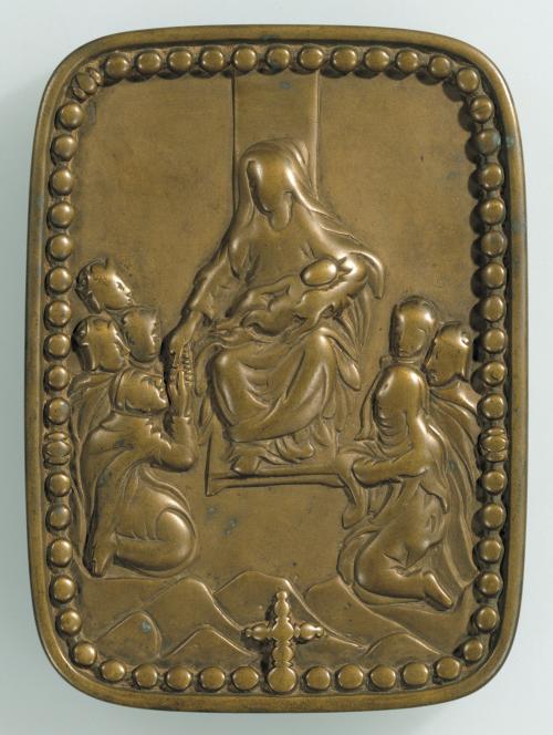 黃銅踏繪 聖母子像（玫瑰經念珠聖母）