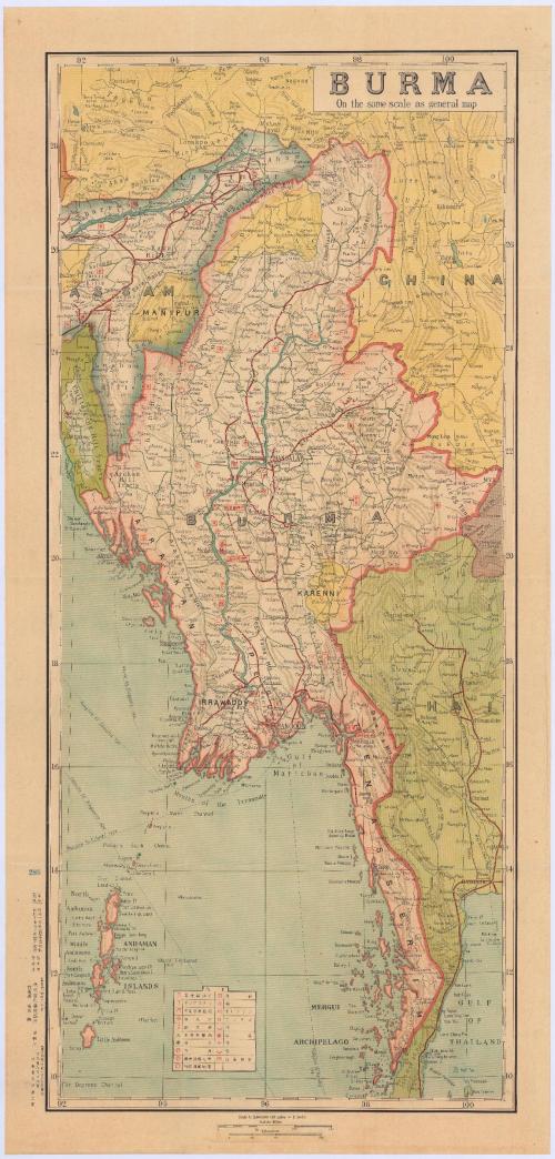 1942年緬甸地圖