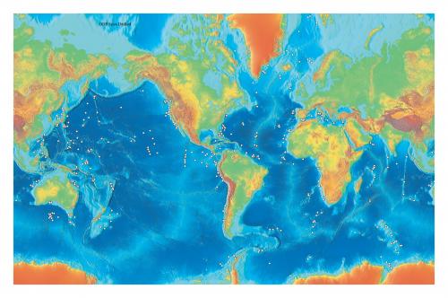 大洋鑽探計畫全球採集樣點