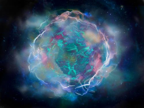 超新星殘骸示意圖