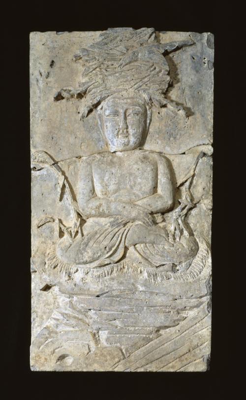 One of Fifteen Reliefs from a Buddhist Monument: A Monkey Making an Offering