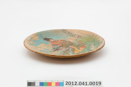 仙女圖竹製圓盤