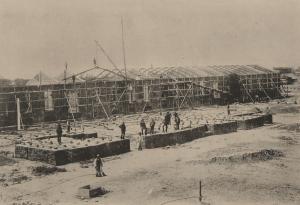 建築工事（其四）台北永久兵營施工中的景象