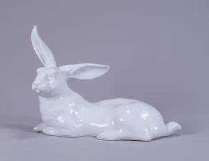 白瓷兔擺件