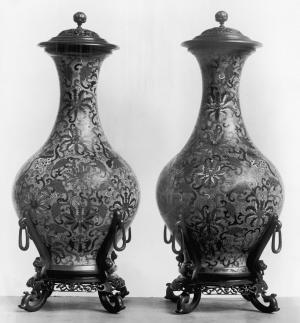 Pair of Covered Vases