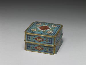 清 銅琺瑯盒