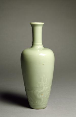 Dragon Desk Vase with Celadon Glaze