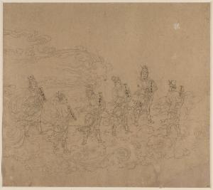 Album of Daoist and Buddhist Themes: Procession of Daoist Deities: Leaf 24