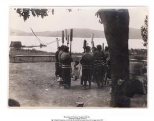 Pestle Musicians with Tree in Foreground