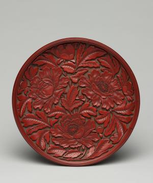 Plate with Peony Decoration