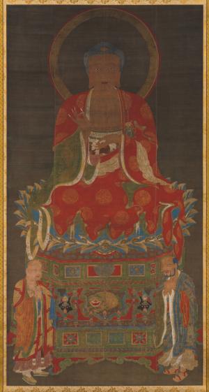 Shakyamuni Triad:  Buddha Attended by Manjushri and Samantabhadra