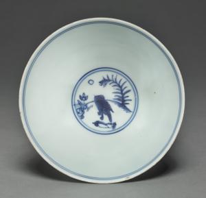 Bowl with Ducks over Lotus Pond